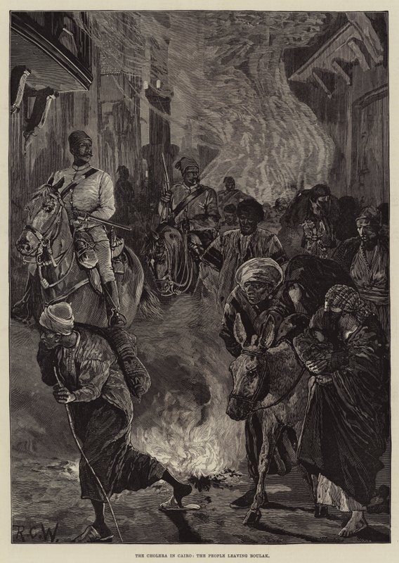 Koleraen i Kairo, Folket, der forlader Boulak af Richard Caton Woodville junior