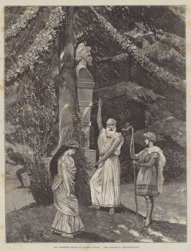 The Pastoral Plays at Coombe House, The Faithful Hyrdinde af Richard Caton Woodville junior