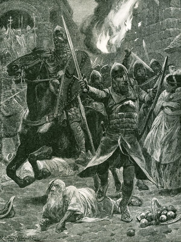 Resultatet af anerkendelsen af Vilhelm I, juledag 1066 af Richard Caton Woodville junior