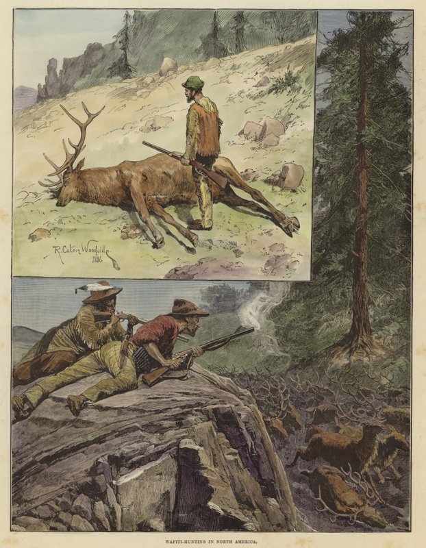 Wapiti-jagt i Nordamerika af Richard Caton Woodville junior
