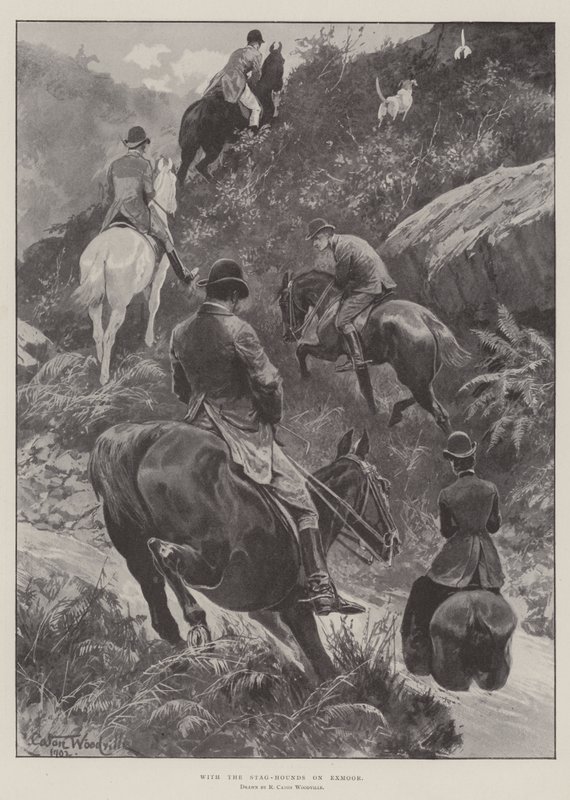 Med Stag-Hounds på Exmoor af Richard Caton Woodville junior