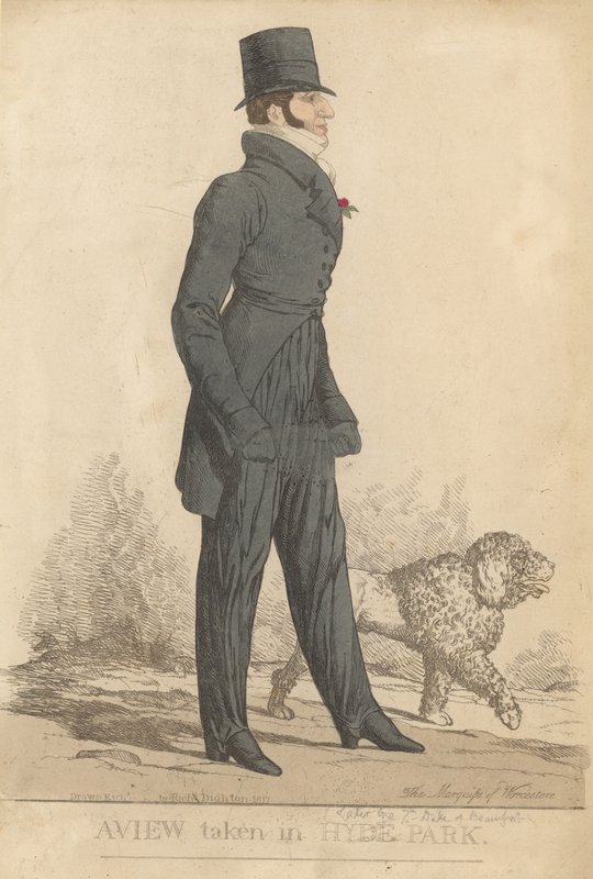 Henry Somerset, 7. hertug af Beaufort; Udsigt taget i Hyde Park af Richard Dighton
