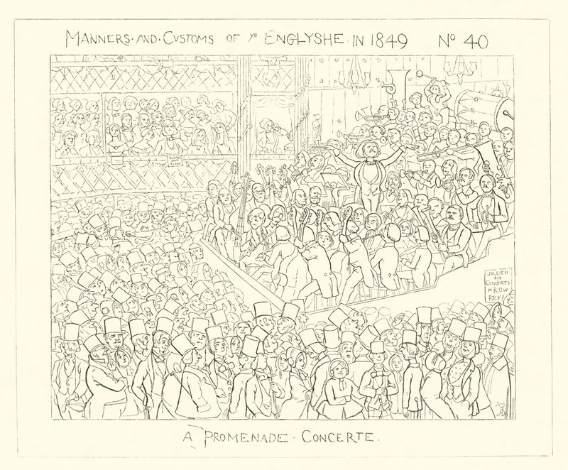 1849, Promenadekoncert af Richard Doyle