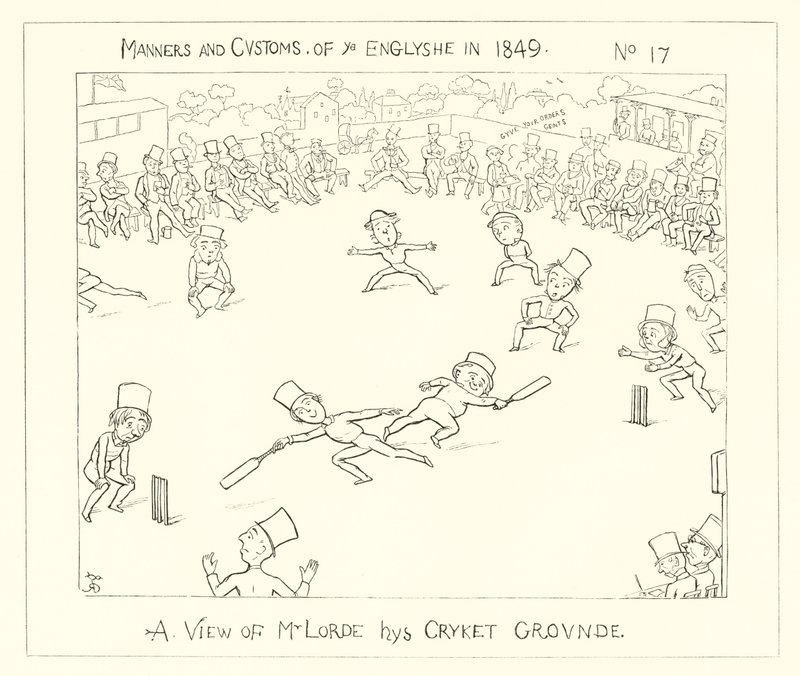 1849, En udsigt over Lords Cricket Ground af Richard Doyle