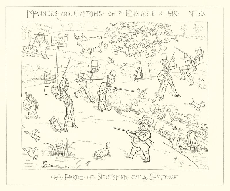 1849, Et selskab af sportsfolk på jagt af Richard Doyle