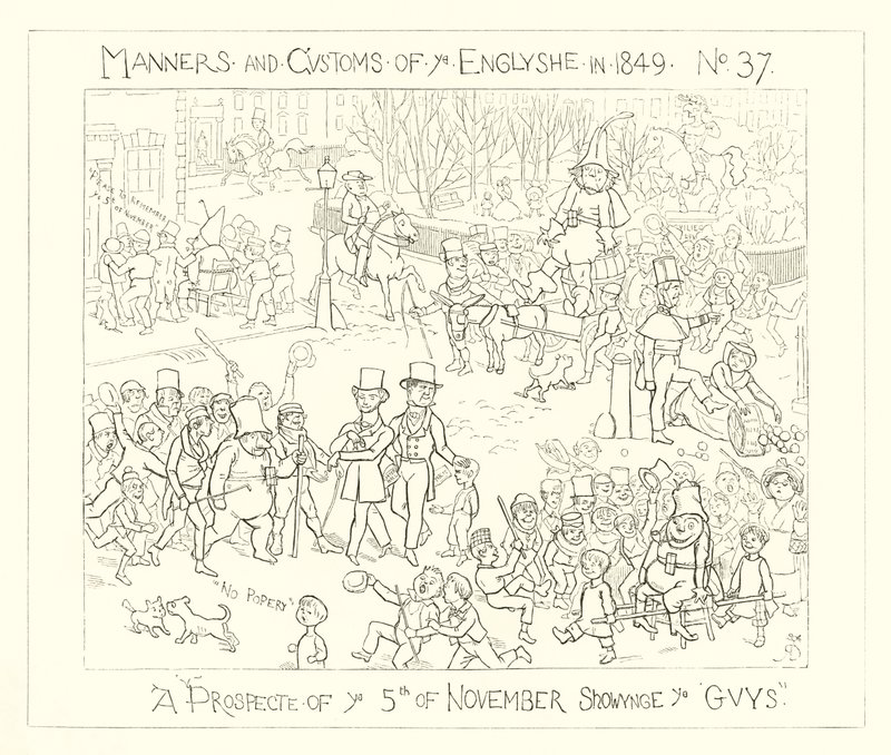 1849, Et prospekt af den 5. november, der viser Guys af Richard Doyle