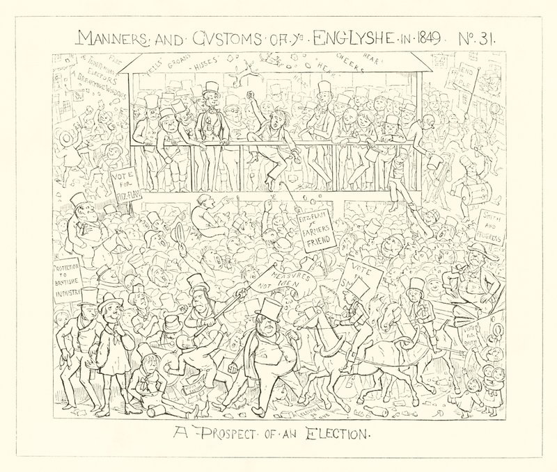 1849, Udsigten til et valg af Richard Doyle