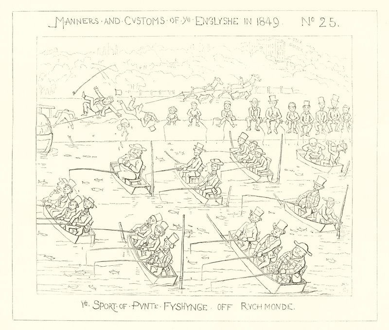 1849, Fiskeri i kutter ud for Richmond af Richard Doyle
