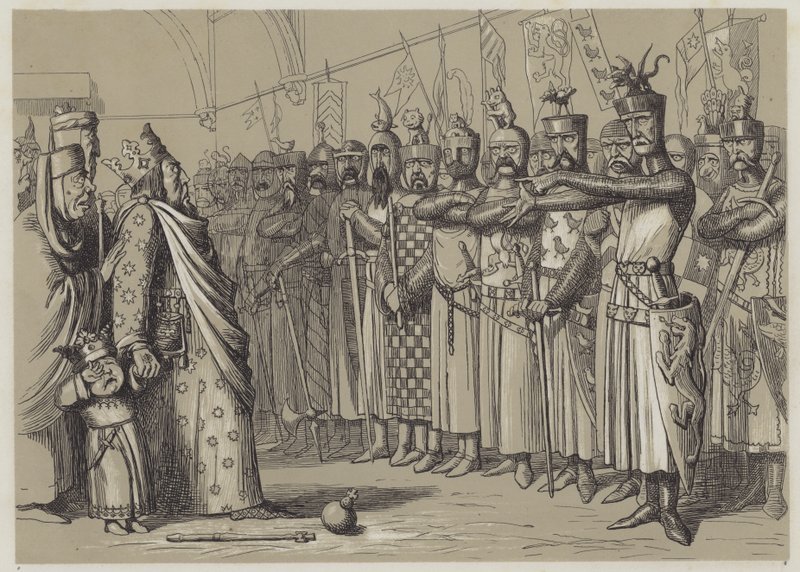 Henrik III mødes med sit parlament (akvatint) af Richard Doyle