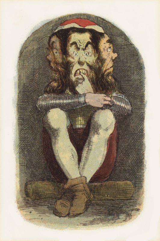 Illustration til Jack The Giant Killer (farve litho) af Richard Doyle
