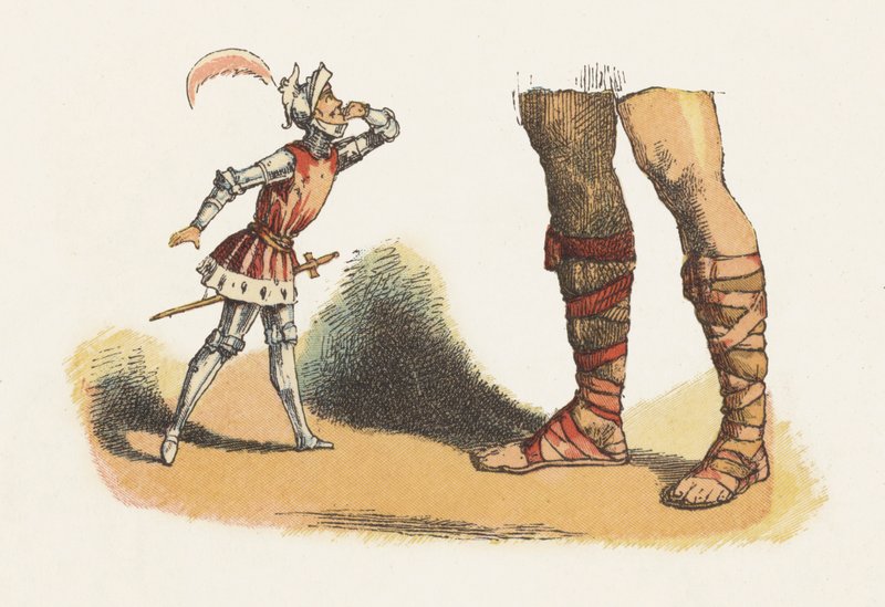 Illustration til Jack The Giant Killer (farve litho) af Richard Doyle