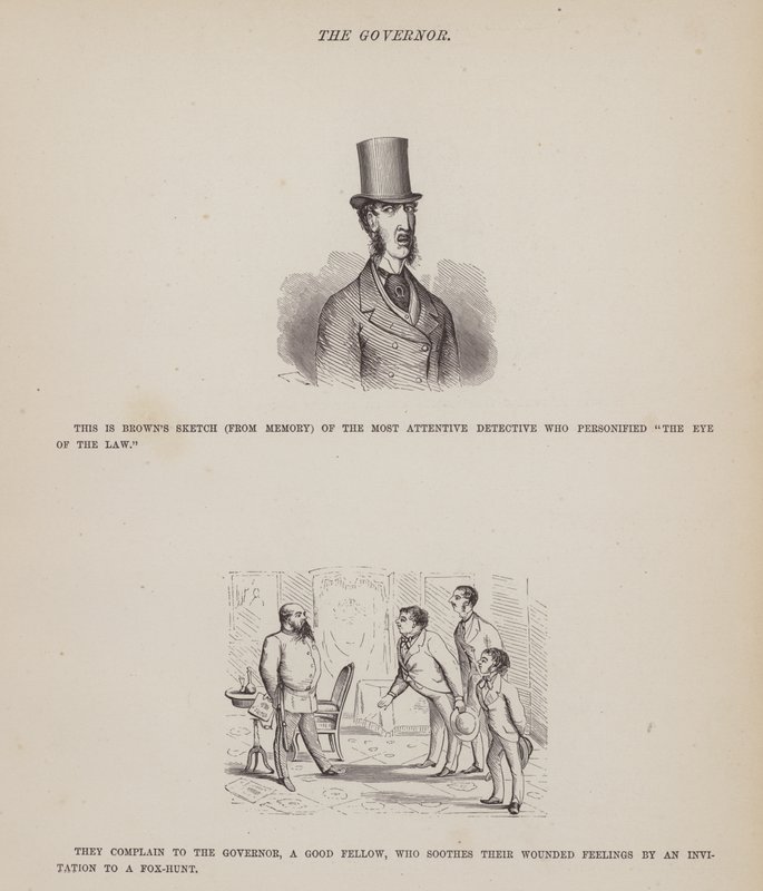 Side fra The American Tour of Mrs Brown, Jones and Robinson (gravering) af Richard Doyle