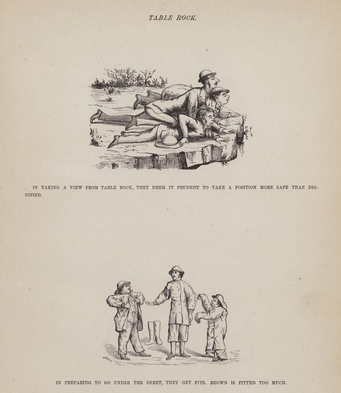 Side fra The American Tour of Mrs Brown, Jones and Robinson (gravering) af Richard Doyle