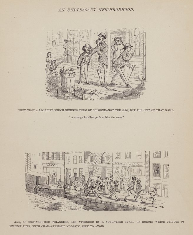 Side fra The American Tour of Mrs Brown, Jones and Robinson (gravering) af Richard Doyle
