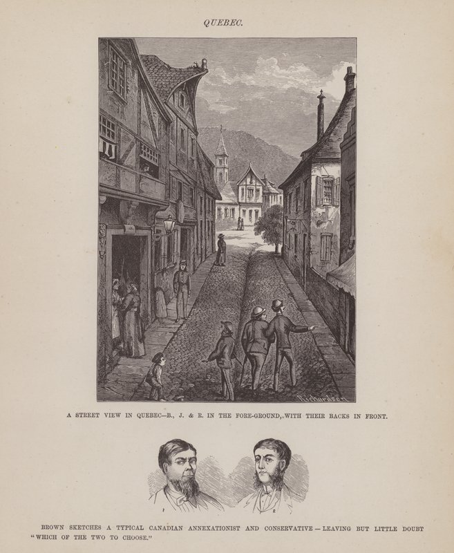 Side fra The American Tour of Mrs Brown, Jones and Robinson (gravering) af Richard Doyle