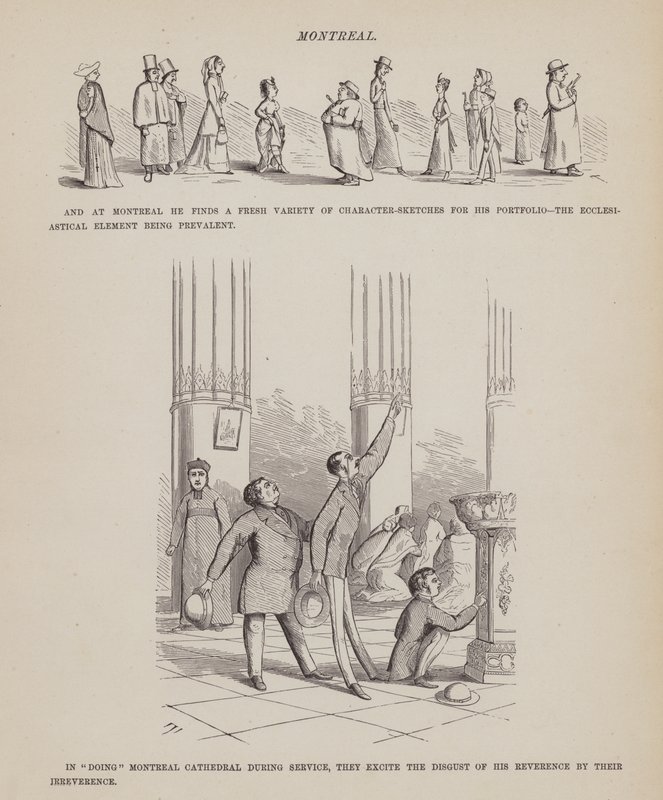 Side fra The American Tour of Mrs Brown, Jones and Robinson (gravering) af Richard Doyle