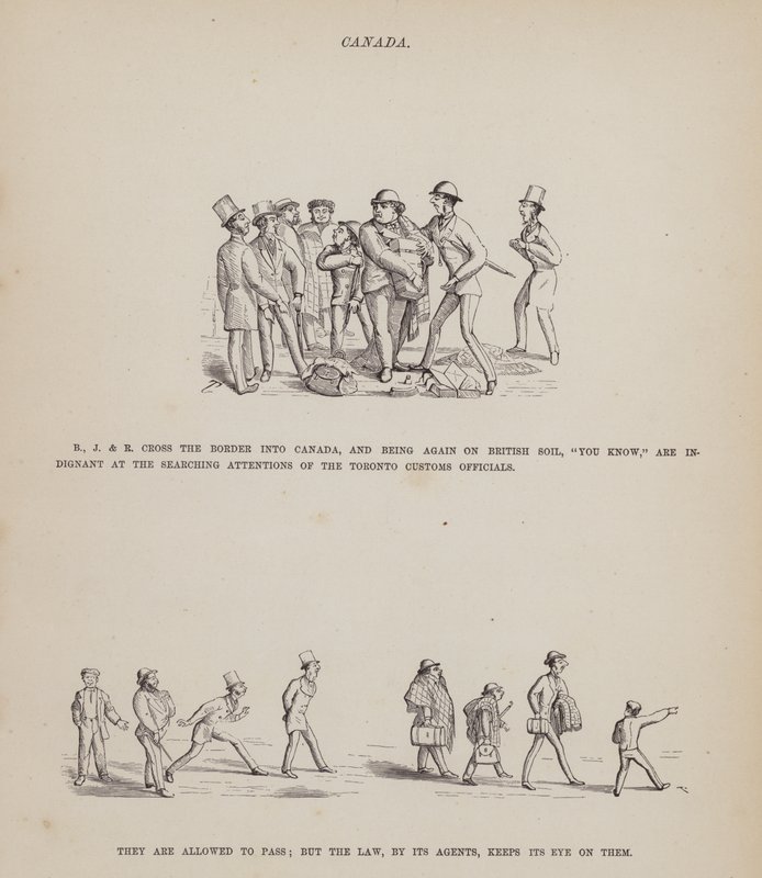Side fra The American Tour of Mrs Brown, Jones and Robinson (gravering) af Richard Doyle