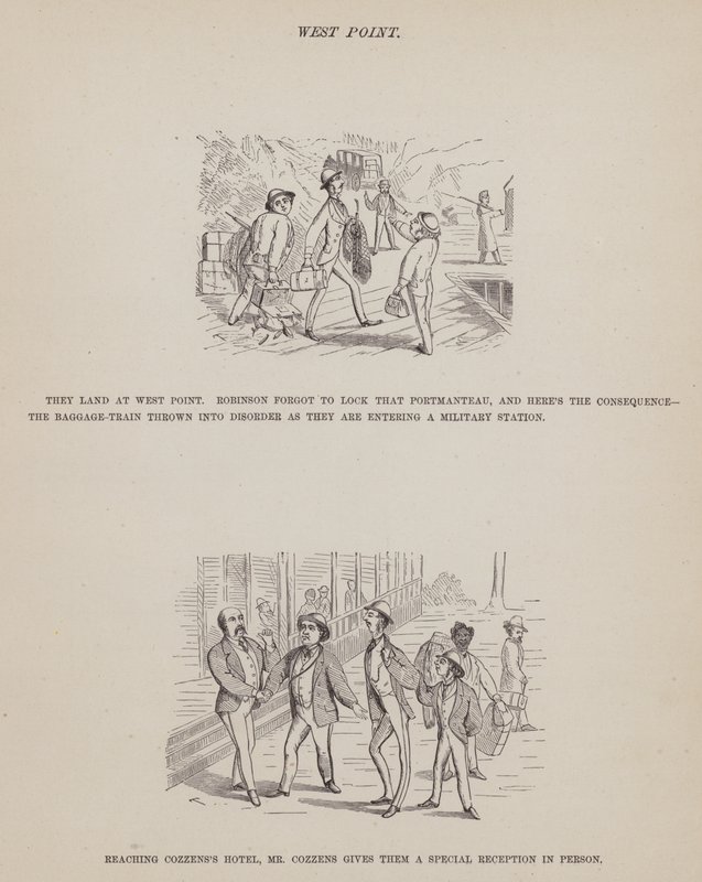 Side fra The American Tour of Mrs Brown, Jones and Robinson (gravering) af Richard Doyle