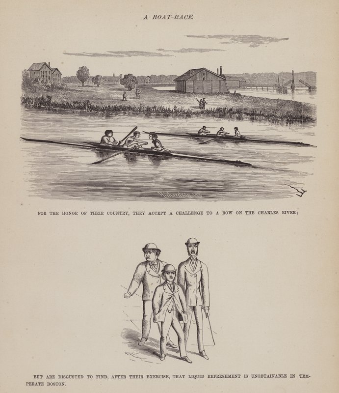 Side fra The American Tour of Mrs Brown, Jones and Robinson (gravering) af Richard Doyle