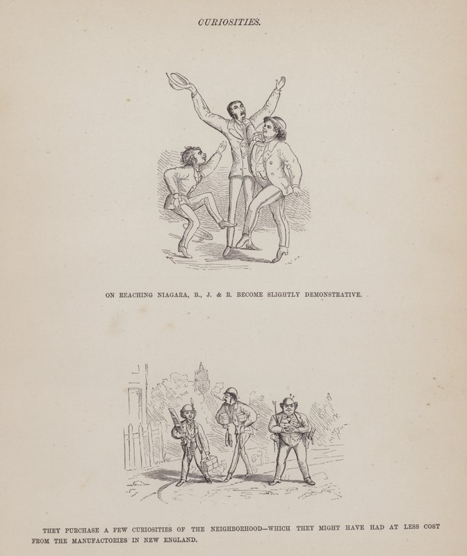 Side fra The American Tour of Mrs Brown, Jones and Robinson (gravering) af Richard Doyle