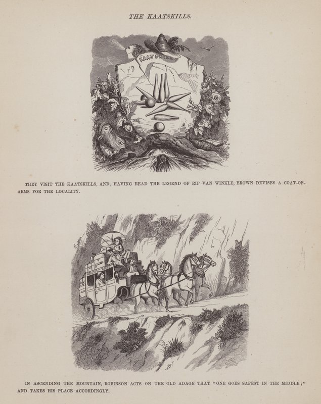 Side fra The American Tour of Mrs Brown, Jones and Robinson (gravering) af Richard Doyle