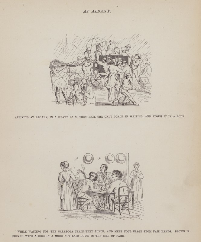 Side fra The American Tour of Mrs Brown, Jones and Robinson (gravering) af Richard Doyle
