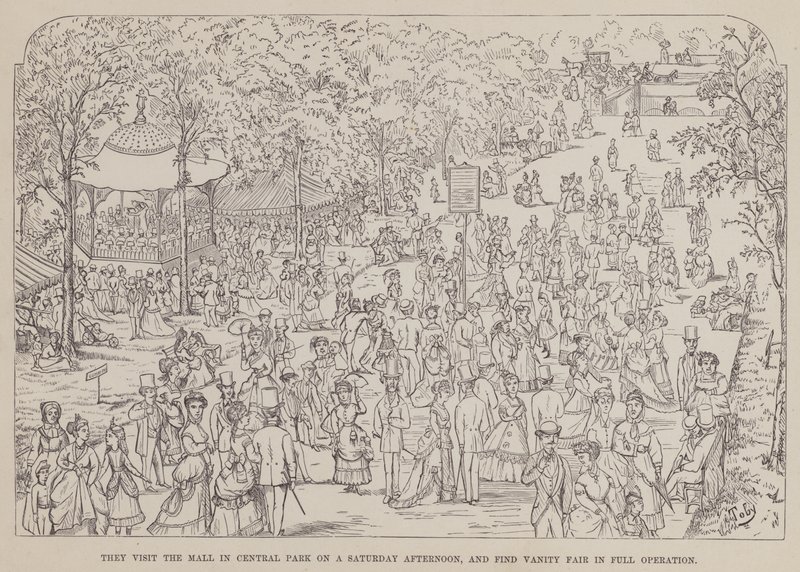 Side fra The American Tour of Mrs Brown, Jones and Robinson (gravering) af Richard Doyle