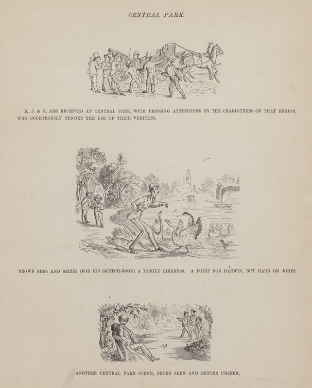 Side fra The American Tour of Mrs Brown, Jones and Robinson (gravering) af Richard Doyle