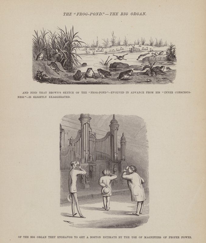 Side fra The American Tour of Mrs Brown, Jones and Robinson (gravering) af Richard Doyle