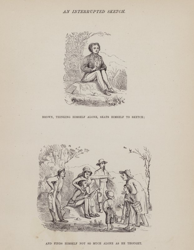 Side fra The American Tour of Mrs Brown, Jones and Robinson (gravering) af Richard Doyle