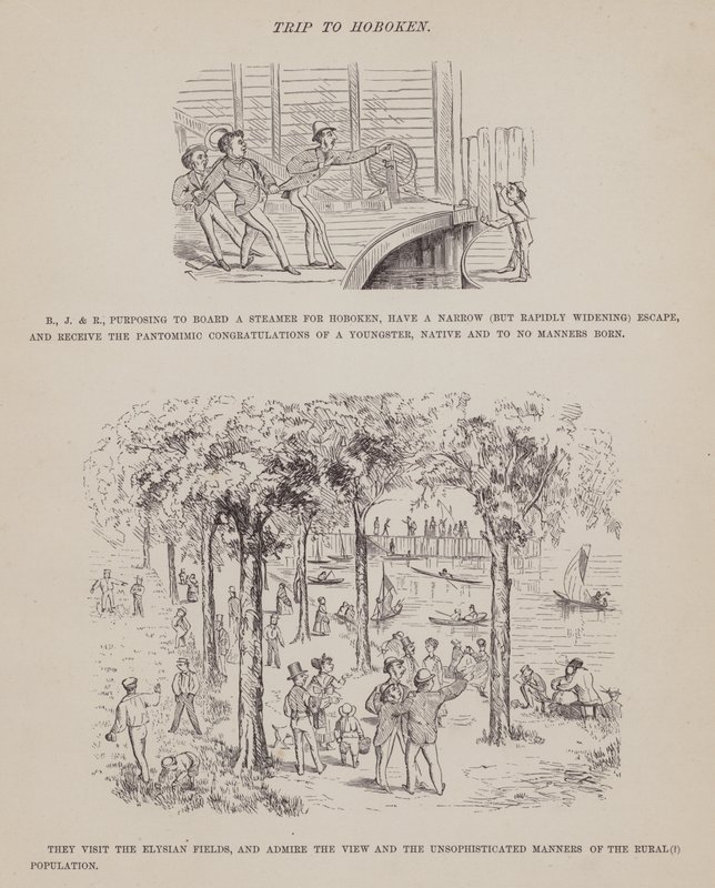 Side fra The American Tour of Mrs Brown, Jones and Robinson (gravering) af Richard Doyle