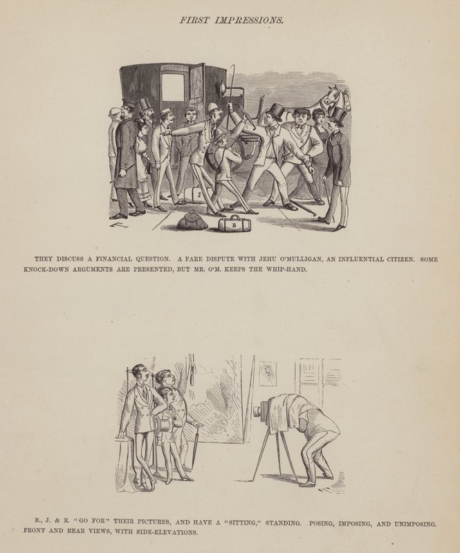 Side fra The American Tour of Mrs Brown, Jones and Robinson (gravering) af Richard Doyle