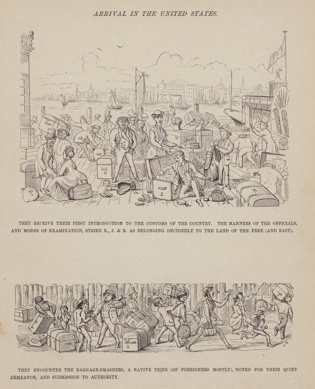 Side fra The American Tour of Mrs Brown, Jones and Robinson (gravering) af Richard Doyle