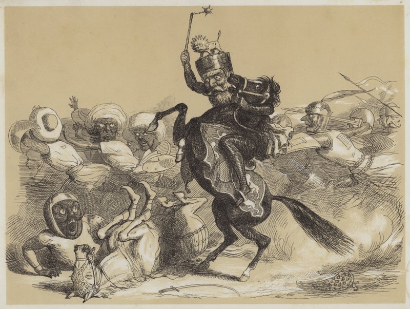 Richard Coeur-De-Lion og Saladin (akvatint) af Richard Doyle