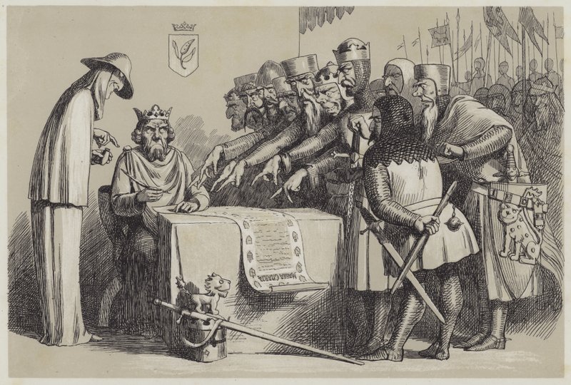 Underskrivelse af Magna Charta (akvatint) af Richard Doyle