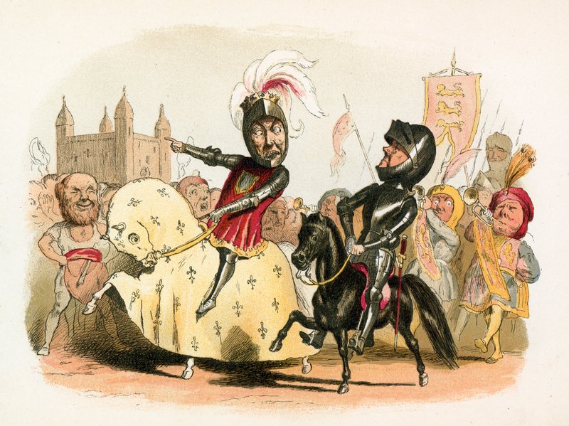 Den sorte prins og den franske konge kommer ind i London af Richard Doyle
