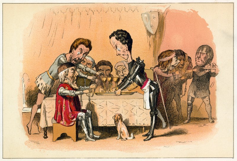 Den sorte prins venter på sin fange, kong John af Richard Doyle