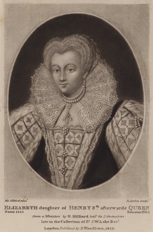 Dronning Elizabeth I (mezzotint) af Richard Earlom
