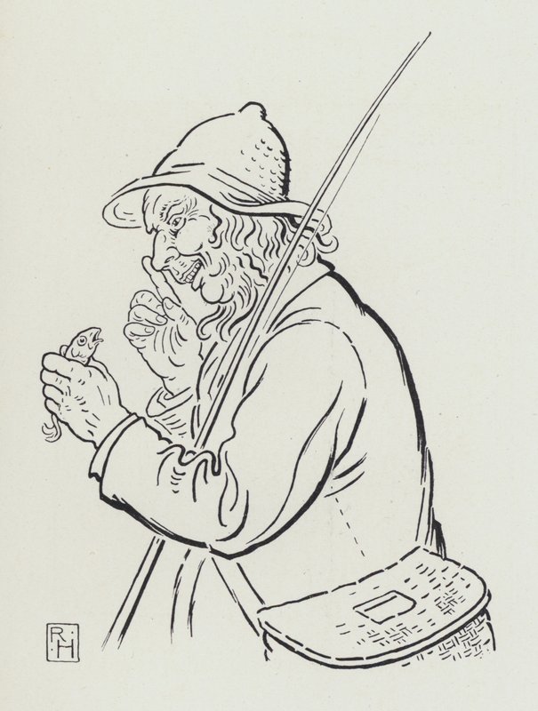 Fiskeren og den lille fisk (gravering) af Richard Heighway