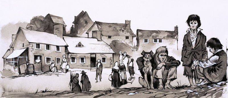 En mand hjemsøgt af fattigdom: Richard Cobden (gouache på papir) af Richard Hook