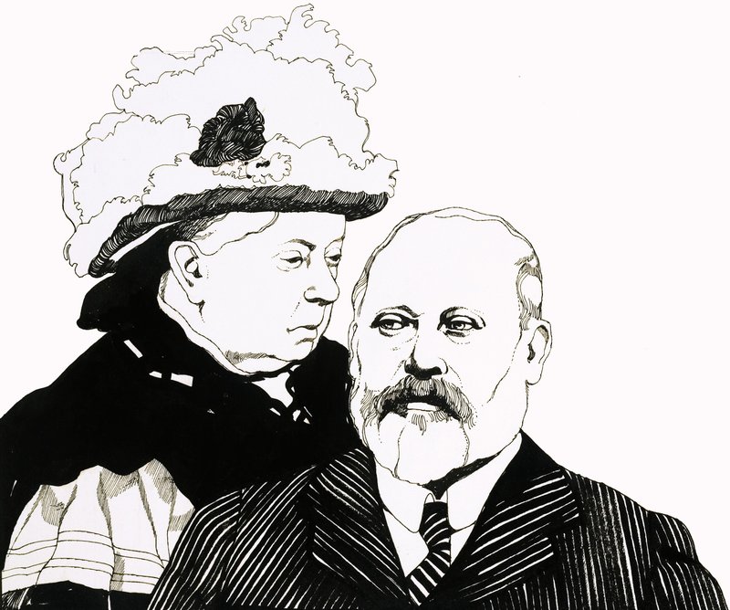 Dronning Victoria og prinsen af Wales, der snart skulle blive kong Edward VII af Richard Hook