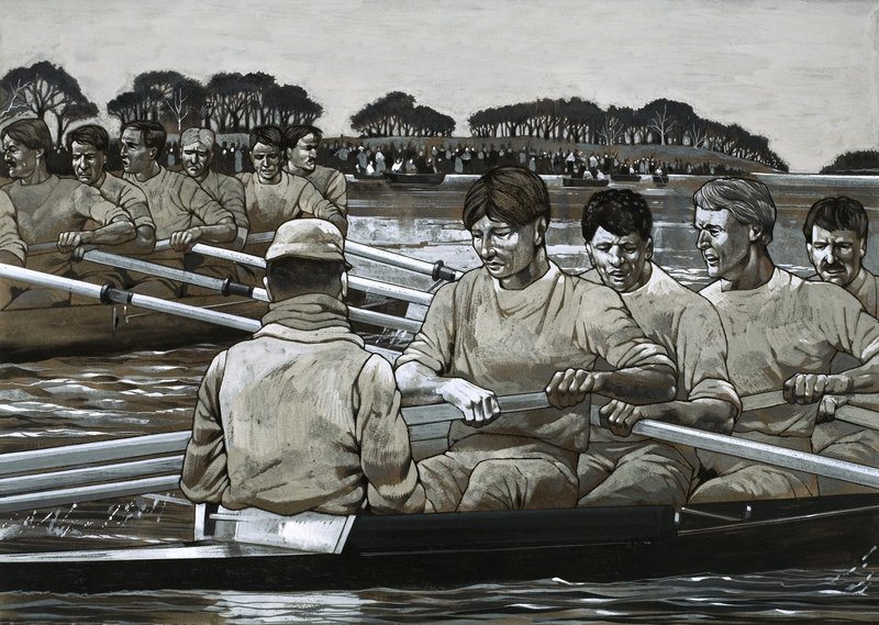 Bådkapløbet mellem Oxford og Cambridge af Richard Hook