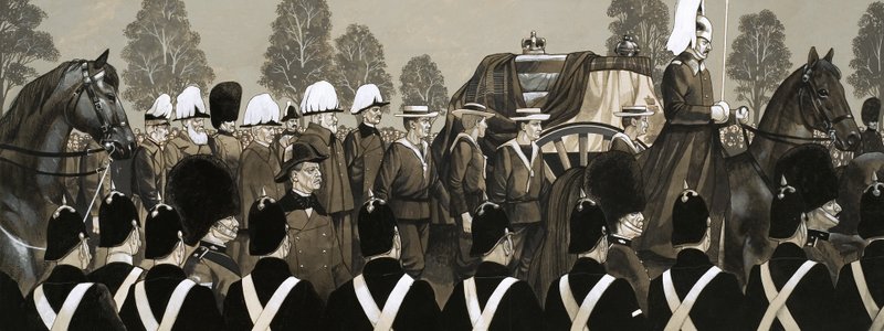 Dronning Victorias begravelseskortege af Richard Hook