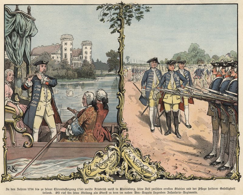 Kronprins Frederik af Preussen ved Rheinsberg og Neuruppin af Richard Knoetel
