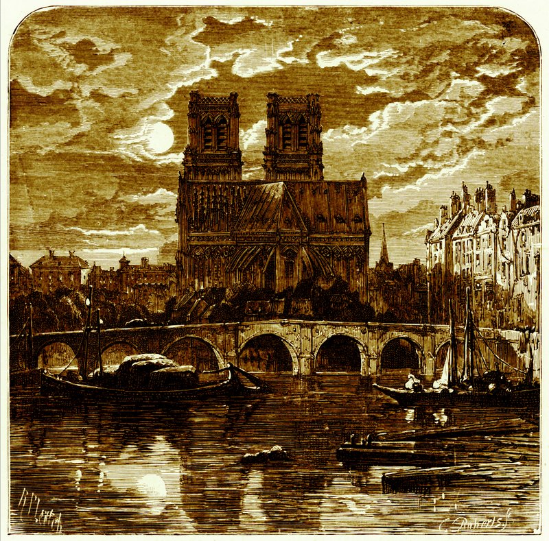 Cathedral of Notre Dame, illustration fra 