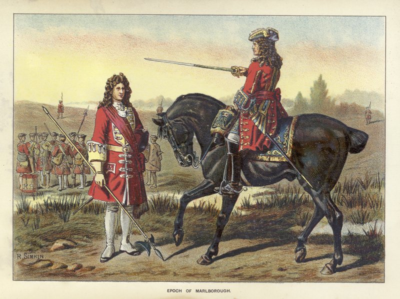 Epoker af den britiske hær - Epoke of Marlborough af Richard Simkin