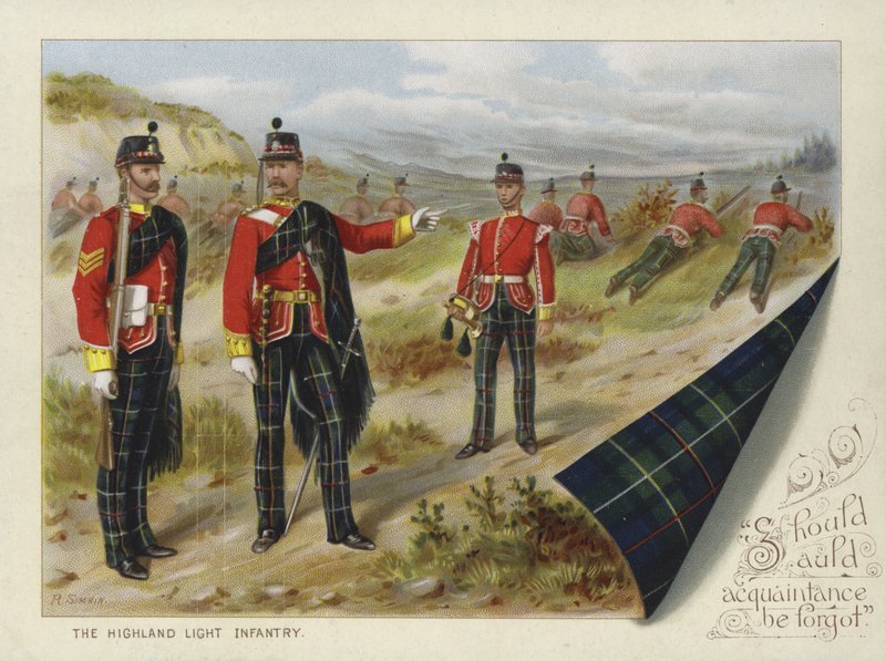 The Highland Light Infantry (chromolitho) af Richard Simkin