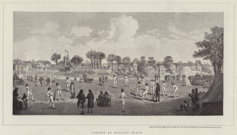 Cricket i Moulsey Hurst af Richard Westall