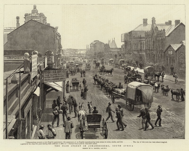 Hovedgaden i Johannesburg, Sydafrika af Robert Barnes