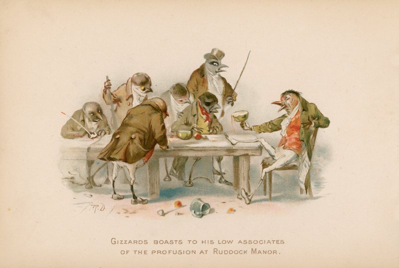 Illustration til The Twigs or Christmas at Ruddock Hall af Robert Dudley